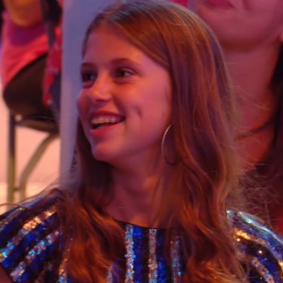 Charlie, la fille de Sophie Thalmann, sur le plateau de l'émission de Patrick Sébastien "Les Années Bonheur" diffusée le 15 décembre 2018 sur France 2.