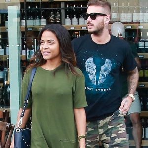 Christina Milian et son compagnon Matt Pokora (M. Pokora) font du shopping chez "Wally's" à Beverly Hills. Los Angeles, le 15 novembre 2018.