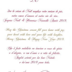 Exclusif - Carte de voeux 2019 de la famille princière de Monaco. © Palais Princier Monaco via Bestimage