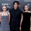 Lily Rose Depp, Louis Garrel et sa femme Laetitia Casta - Les célébrités arrivent à la première du film 'A Faithful Man' lors du 66ème festival du film de San Sebastian en Espagne le 22 septembre 2018.