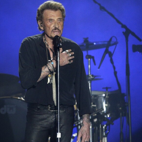 Exclusif - Johnny Hallyday en concert au Vélodrome à Arcachon, où 8500 personnes sont venues l'acclamer. Le 19 juillet 2016 © Patrick Bernard-Thibaud Moritz / Bestimage