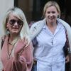 Laeticia Hallyday, Sébastien Farran, Isabelle Camus ont déjeuné ensemble au restaurant Joia de Hélène Darroze à Paris. Le 8 octobre 2018.