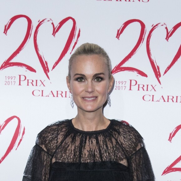 Exclusif - Laeticia Hallyday ("Femme de Coeur 2017" par Clarins pour son engagement humanitaire) - Le Prix Clarins pour l'enfance fête ses 20 ans et récompense sa nouvelle femme de coeur L.Hallyday pour son association La Bonne Étoile à l'hôtel Salomon de Rothschild à Paris, France, le 14 mars 2017. © Borde-Jacovides/Bestimage