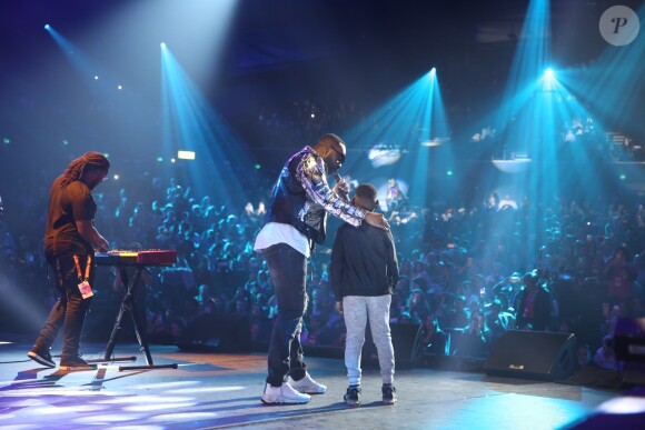 Exclusif - Maître Gims - Dans les coulisses de l'engistrement l'émission "Tout le monde chante contre le cancer : les stars relèvent le défi" au Palais des Sports à Paris, le 11 décembre 2018. Diffusion prévue le 3 janvier 2019 à 21h sur W9 © Ausset Lacroix- Guignebourg / Bestimage