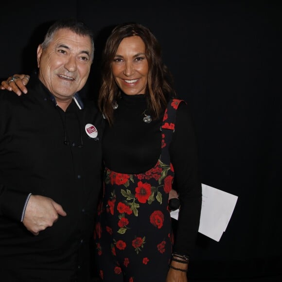 Exclusif - Jean-Marie Bigard et Zazie - Dans les coulisses de l'engistrement l'émission "Tout le monde chante contre le cancer : les stars relèvent le défi" au Palais des Sports à Paris, le 11 décembre 2018. Diffusion prévue le 3 janvier 2019 à 21h sur W9 © Ausset Lacroix- Guignebourg / Bestimage