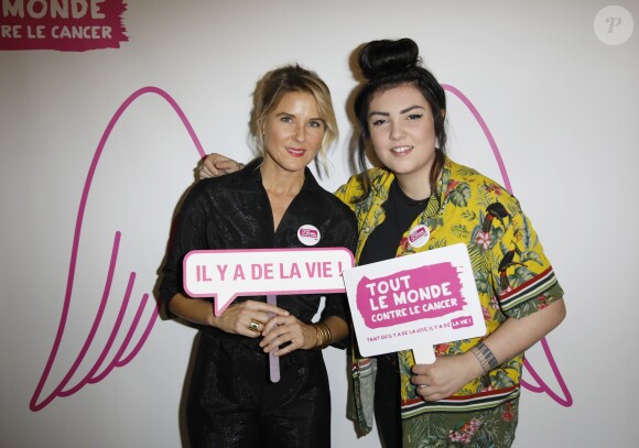 Exclusif - Stéphanie Renouvin et Hoshi - Photocall de l'émission "Tout le monde chante contre le cancer : les stars relèvent le défi" au Palais des Sports à Paris, le 11 décembre 2018. Diffusion prévue le 3 janvier 2019 à 21h sur W9 © Ausset Lacroix- Guignebourg / Bestimage