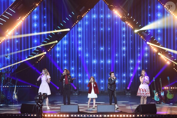 Exclusif - Kids United - Enregistrement de l'émission "Tout le monde chante contre le cancer : les stars relèvent le défi" au Palais des Sports à Paris, le 11 décembre 2018. Diffusion le 3 janvier 2019 à 21h sur W9.