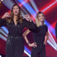 Exclusif - Camille Cerf, Alexandra Rosenfeld et Delphine Wespiser - Enregistrement de l'émission "Tout le monde chante contre le cancer : les stars relèvent le défi" au Palais des Sports à Paris, le 11 décembre 2018. Diffusion le 3 janvier 2019 à 21h sur W9.