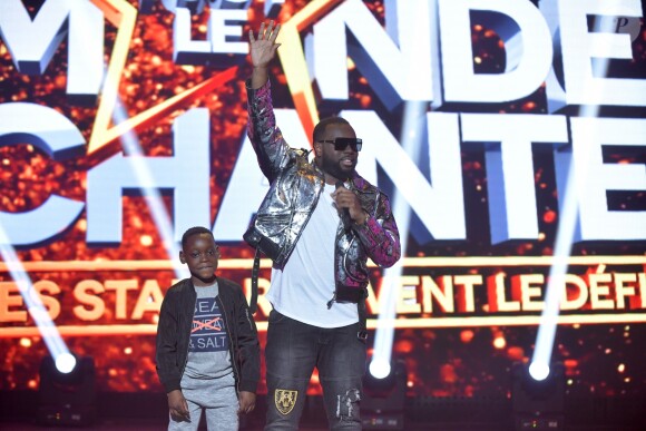 Exclusif - Maitre Gims - Enregistrement de l'émission "Tout le monde chante contre le cancer : les stars relèvent le défi" au Palais des Sports à Paris, le 11 décembre 2018. Diffusion le 3 janvier 2019 à 21h sur W9.