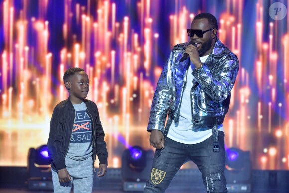 Exclusif - Maitre Gims - Enregistrement de l'émission "Tout le monde chante contre le cancer : les stars relèvent le défi" au Palais des Sports à Paris, le 11 décembre 2018. Diffusion le 3 janvier 2019 à 21h sur W9.