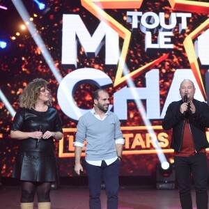 Exclusif - Sébastien Cauet et Trois Cafés Gourmands - Enregistrement de l'émission "Tout le monde chante contre le cancer : les stars relèvent le défi" au Palais des Sports à Paris, le 11 décembre 2018. Diffusion le 3 janvier 2019 à 21h sur W9.