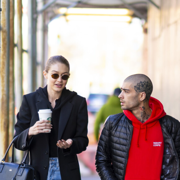 Exclusif - Gigi Hadid et Zayn Malik dans les rues de New York le 29 avril 2018.
