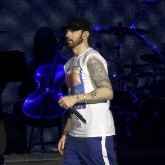 Eminem en concert à Hanover en Allemagne, le 10 juillet 2018.  Eminem live in concert during his Revival Tour in Hanover.10/07/2018 - Hanover