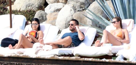Exclusif - Kourtney Kardashian en vacances avec son ex compagnon Scott Disick et leurs enfants ainsi que Sofia Richie la compagne de Scott. Cancun au Mexique le 23 décembre 2018.