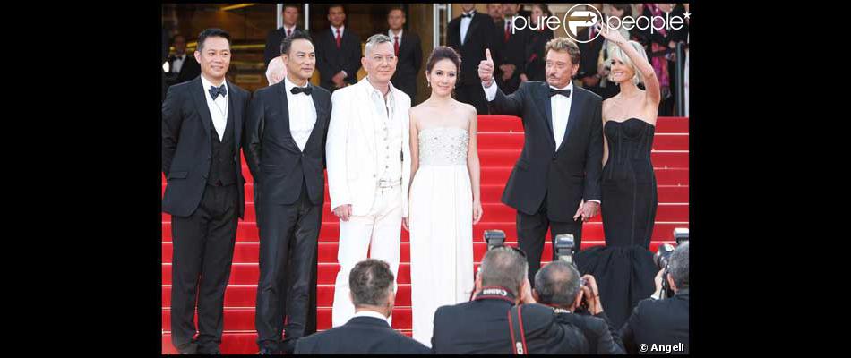 Johnny Hallyday Et Laeticia Les Stars De La Croisette Avec L Equipe Du Film Sur Le Tapis Rouge De Cannes Pour La Presentation De Vengeance Dimanche 17 Mai 2009 Purepeople