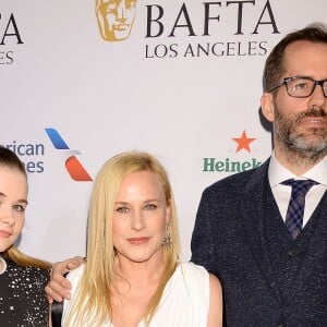 Patricia Arquette, sa fille Harlow Olivia Calliope Jane et son compagnon Eric White - Photocall de la soirée "BAFTA Tea Party" à Los Angeles. Le 5 janvier 2019