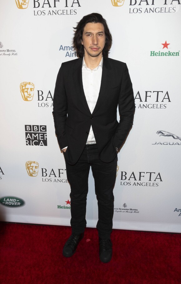 Adam Driver à la BAFTA Tea Party, Los Angeles, le 5 janvier 2019.