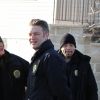 Mariska Hargitay, Ice T, Kelli Giddish et Peter Scanavino - Tournage d'une scène du film "Law and Order: SVU" dans le quartier de Brighton Beach dans l'arrondissement de Brooklyn dans la ville de New York City, New York, le 9 janvier 2018.