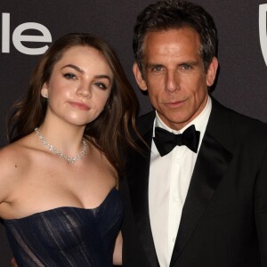Ella Stiller et son mari Ben Stiller - Photocall de la soirée "Warner InStyle Golden Globes After Party" au Beverly Hilton Hotel à Beverly Hills. Le 6 janvier 2019