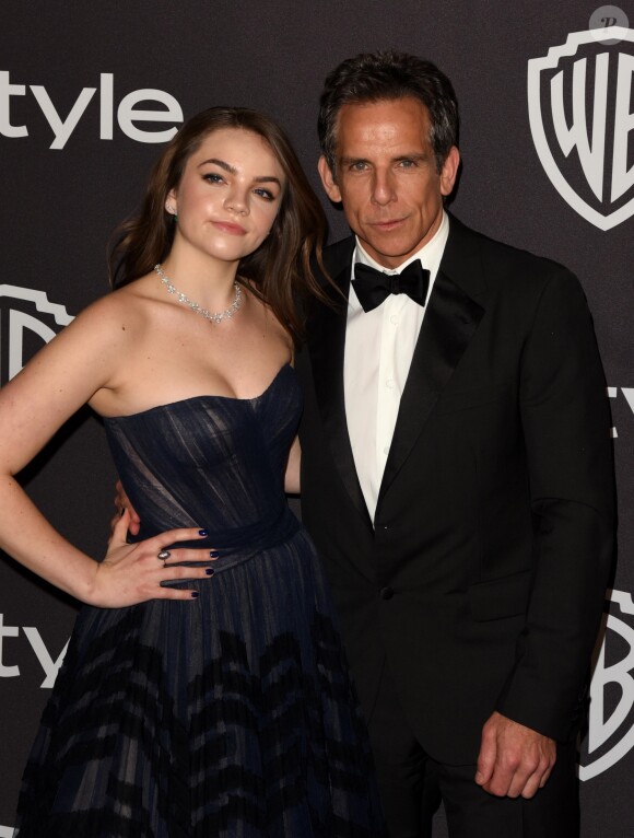 Ella Stiller et son mari Ben Stiller - Photocall de la soirée "Warner InStyle Golden Globes After Party" au Beverly Hilton Hotel à Beverly Hills. Le 6 janvier 2019