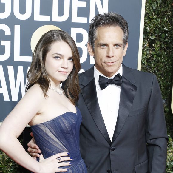 Ben Stiller et sa fille Ella Stiller - Photocall de la 76ème cérémonie annuelle des Golden Globe Awards au Beverly Hilton Hotel à Los Angeles, le 6 janvier 2019.