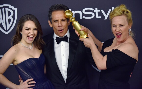 Ben Stiller et sa fille Ella avec Patricia Arquette à la 20e soirée annuelle organisée par InStyle et la Warner en marge des Golden Globes au Beverly Hilton à Beverly Hills, le 6 janvier 2019