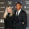 Anthony Martial et sa compagne Mélanie Da Cruz lors du dîner de gala "United For Unicef" à Manchester, le 15 novembre 2017.