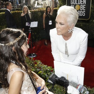 Jamie Lee Curtis au photocall de la 76ème cérémonie annuelle des Golden Globe Awards au Beverly Hilton Hotel à Los Angeles, Californie, Etats-Unis, le 6 janver 2019.