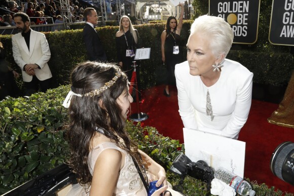 Jamie Lee Curtis au photocall de la 76ème cérémonie annuelle des Golden Globe Awards au Beverly Hilton Hotel à Los Angeles, Californie, Etats-Unis, le 6 janver 2019.
