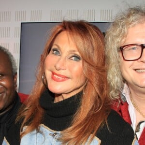 Exclusif - Magloire, Pierre-Jean Chalençon et Julie Pietri lors de l'émission "Le Show de Luxe" sur la Radio Voltage à Paris, France, le 26 novembre 2018. © Philippe Baldini/Bestimage