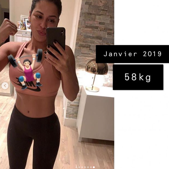 Ayem Nour, passée de 83 kilos à 58 kilos entre sa grossesse en 2016 et janvier 2019, affiche son incroyable perte de poids sur Instagram.