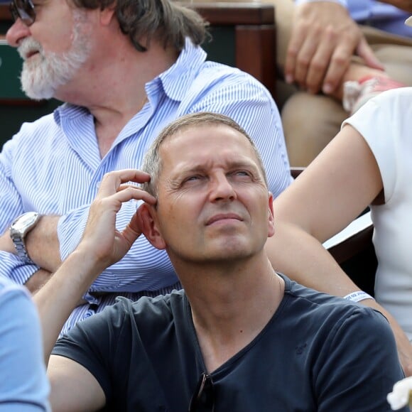 Thomas Hugues - People dans les tribunes des Internationaux de France de Tennis de Roland Garros à Paris le 2 juin 2018. © Dominique Jacovides-Cyril Moreau / Bestimage