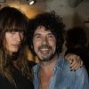 Exclusif - Caroline de Maigret et son compagnon Yarol Poupaud lors du cocktail dînatoire expérimental "Guitar Players Show" organisé à la boutique Mad Lords "House of jewelry", située rue Saint Honoré. Fondé par Caroline et Serge Muller, rejoint par une équipe de passionnés, ils parcourent le monde au cours de leur "never ending jewelry tour", à la recherche de talents toujours plus rares dans le domaine de la bijouterie joaillerie. Cet univers rock et chic est puissamment subversif. Leurs découvertes sont présentées dans le cadre d'un lifestyle qu'ils ne cessent d'enrichir. Dans un lieu magique, ils présentent leur bijoux au sein de pop up thématiques. Le prochain sera consacré à la reproduction de l'univers "Burning man" après celui venant de se terminer consacré au thème "luxe et méditation". Paris, le 22 novembre 2018. © Pierre Perusseau/Bestimage