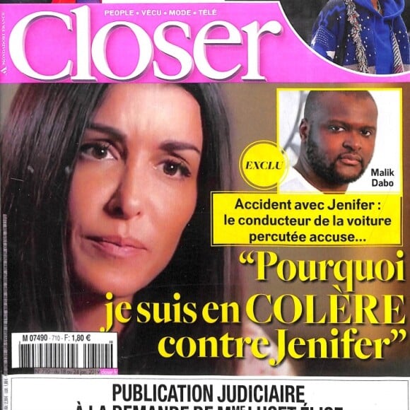 Malik Dabo, le conducteur rescapé de l'accident provoqué par le van de tournée de Jenifer en mars 2017 témoigne dans Closer, le 18 janvier 2019.