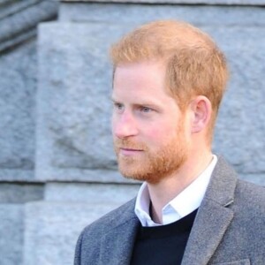 Le prince Harry, duc de Sussex et Meghan Markle (enceinte), duchesse de Sussex en visite à Birkenhead le 14 janvier 2019.