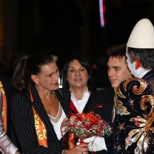 La princesse Stéphanie de Monaco, Pauline Ducruet, Louis Ducruet, Camille Gottlieb lors de la 43ème édition du festival international du cirque de Monte-Carlo le 18 janvier 2019. © Olivier Huitel