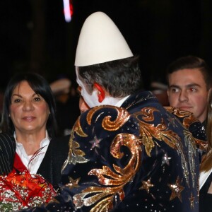 La princesse Stéphanie de Monaco, Pauline Ducruet, Louis Ducruet, Camille Gottlieb lors de la 43ème édition du festival international du cirque de Monte-Carlo le 18 janvier 2019. © Olivier Huitel