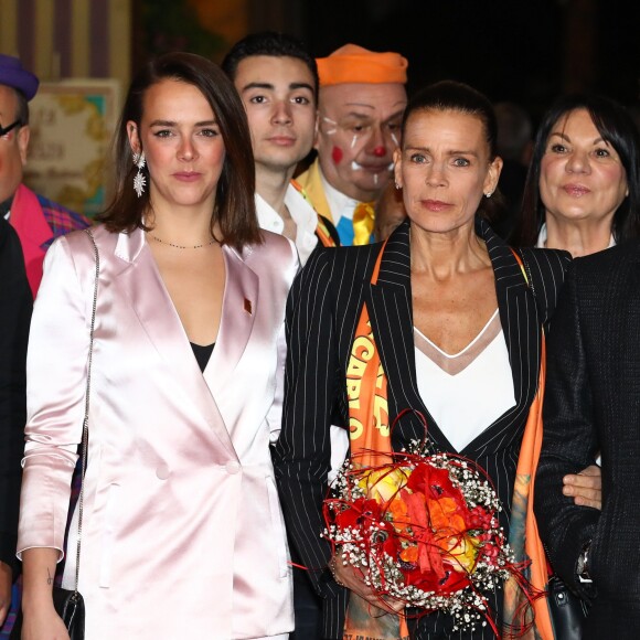 La princesse Stéphanie de Monaco et sa fille Pauline Ducruet lors de la 43ème édition du festival international du cirque de Monte-Carlo le 18 janvier 2019. © Olivier Huitel