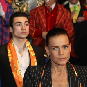 La princesse Stéphanie de Monaco et sa fille Pauline Ducruet lors de la 43ème édition du festival international du cirque de Monte-Carlo le 18 janvier 2019. © Olivier Huitel