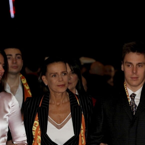 La princesse Stéphanie de Monaco, Pauline Ducruet, Louis Ducruet, Camille Gottlieb lors de la 43ème édition du festival international du cirque de Monte-Carlo le 18 janvier 2019. © Jean-François Ottonello