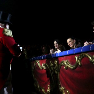La princesse Stéphanie de Monaco, Pauline Ducruet, Louis Ducruet lors de la 43ème édition du festival international du cirque de Monte-Carlo le 18 janvier 2019. © Jean-François Ottonello