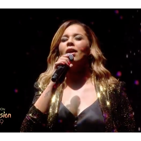 Chimène Badi qualifiée lors de la première demi-finale de "Destination Eurovision" diffusée le 12 janvier 2019 sur France 2.