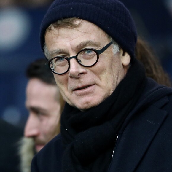 Franck Dubosc - People dans les tribunes du match de football PSG - Guingamp (9-0) au Parc des Princes à Paris le 19 janvier 2019.