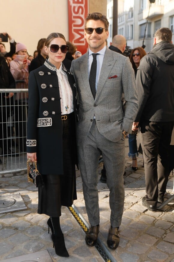 Olivia Palermo et son mari Johannes Huebl - Arrivées au défilé de mode Haute-Couture printemps-été 2019 "Christian Dior" à Paris. Le 21 janvier 2019 © Veeren-CVS / Bestimage