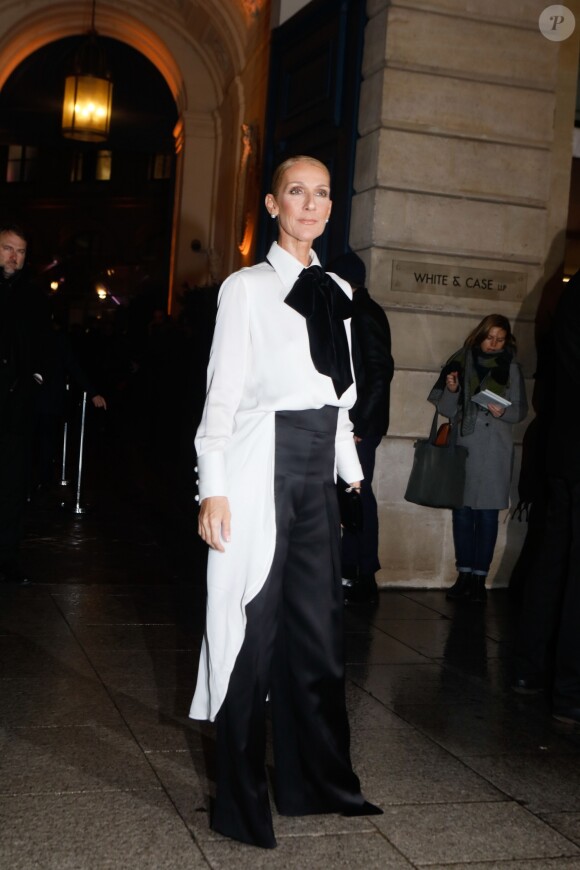 Celine Dion à l'extérieur du défilé de mode Haute-Couture printemps-été 2019 "Giorgio Armani Prive Haute Couture" à Paris. Le 22 janvier 2019 © CVS-Veeren / Bestimage