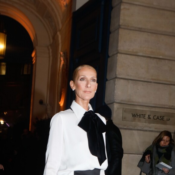 Celine Dion à l'extérieur du défilé de mode Haute-Couture printemps-été 2019 "Giorgio Armani Prive Haute Couture" à Paris. Le 22 janvier 2019 © CVS-Veeren / Bestimage