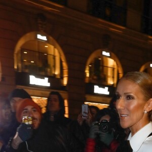 Celine Dion à l'extérieur du défilé de mode Haute-Couture printemps-été 2019 "Giorgio Armani Prive Haute Couture" à Paris. Le 22 janvier 2019 © CVS-Veeren / Bestimage