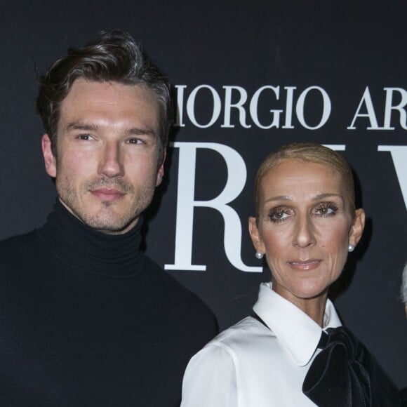 Celine Dion et son ami Pepe Munoz en backstage du défilé de mode Haute-Couture printemps-été 2019 "Giorgio Armani Prive Haute Couture" à Paris le 22 janvier 2019. © Olivier Borde / Bestimage