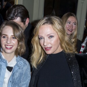 Celine Dion, Uma Thurman et sa fille Maya Hawke en front row du défilé de mode Haute-Couture printemps-été 2019 "Giorgio Armani Prive Haute Couture" à Paris le 22 janvier 2019. © Olivier Borde / Bestimage