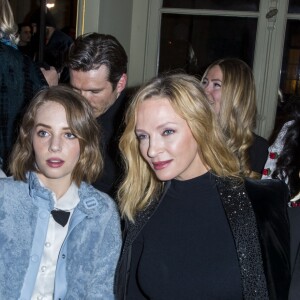 Celine Dion, Uma Thurman et sa fille Maya Hawke en front row du défilé de mode Haute-Couture printemps-été 2019 "Giorgio Armani Prive Haute Couture" à Paris le 22 janvier 2019. © Olivier Borde / Bestimage